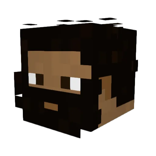 LeafyLeaf Minecraft avatar head, 3D render