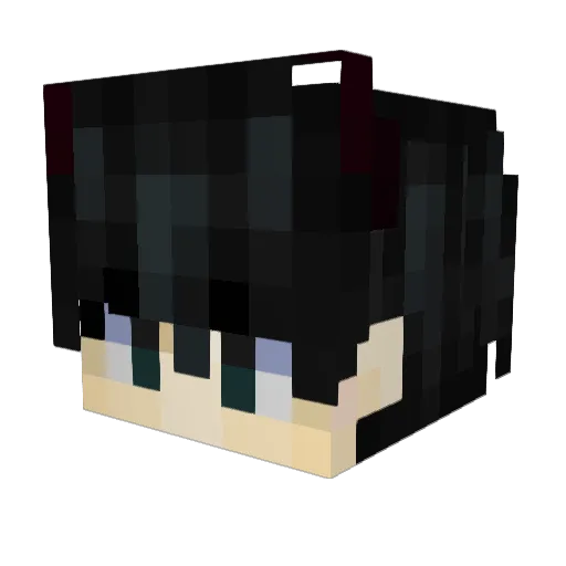 LeafyLox Minecraft avatar head, 3D render