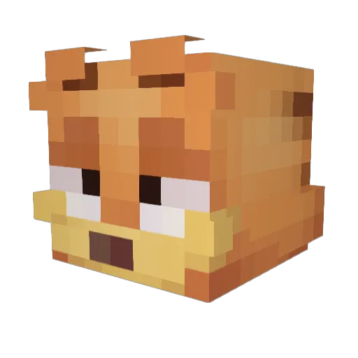 LeafyTea Minecraft avatar head, 3D render