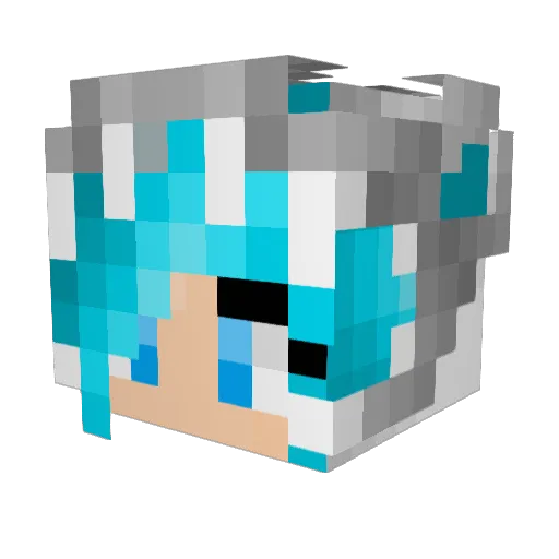 Leafya123 Minecraft avatar head, 3D render