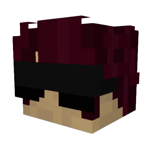 LeagNight Minecraft avatar head, 3D render