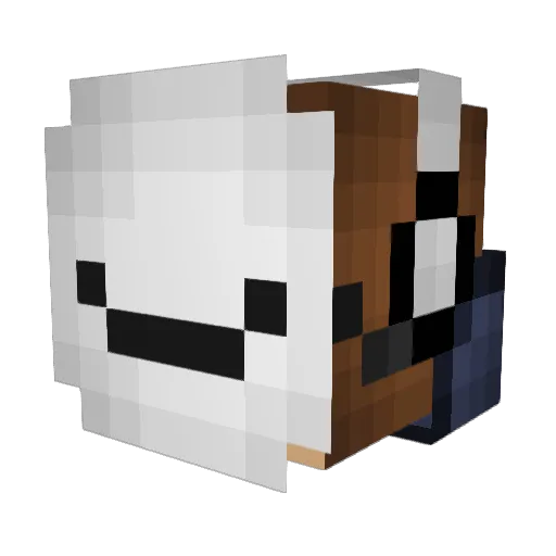 LeagueFroggo Minecraft avatar head, 3D render