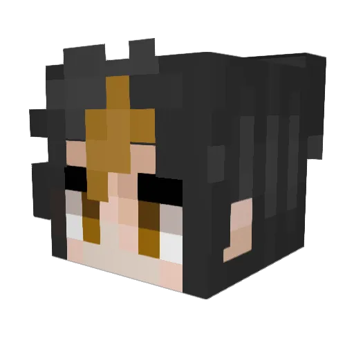 Leah027 Minecraft avatar head, 3D render
