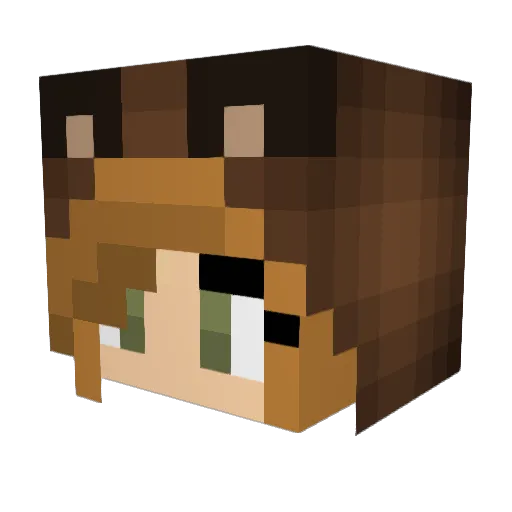 Leah1309 Minecraft avatar head, 3D render