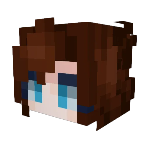 Leah283 Minecraft avatar head, 3D render