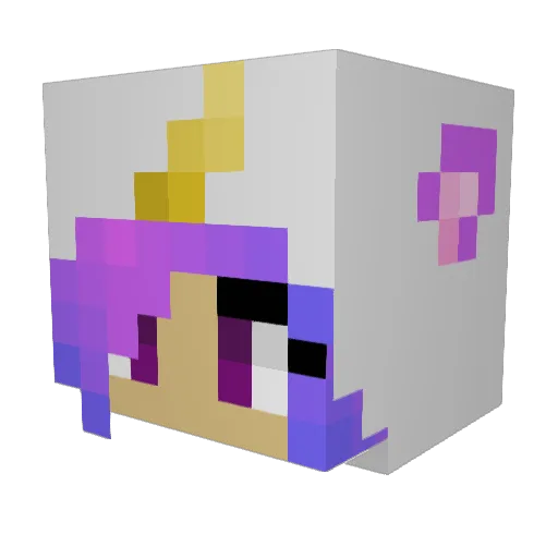 LeahGMB Minecraft avatar head, 3D render