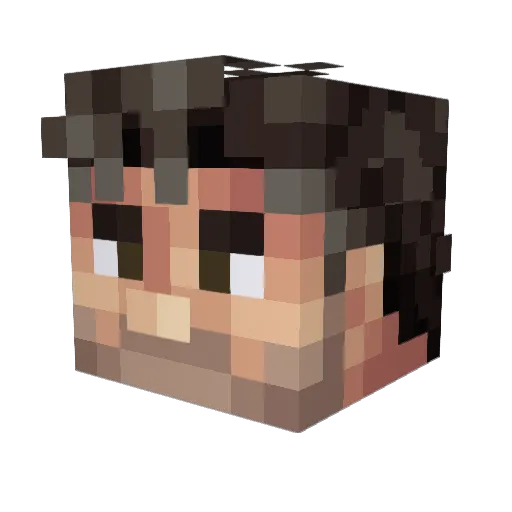 LeahIsPunk Minecraft avatar head, 3D render