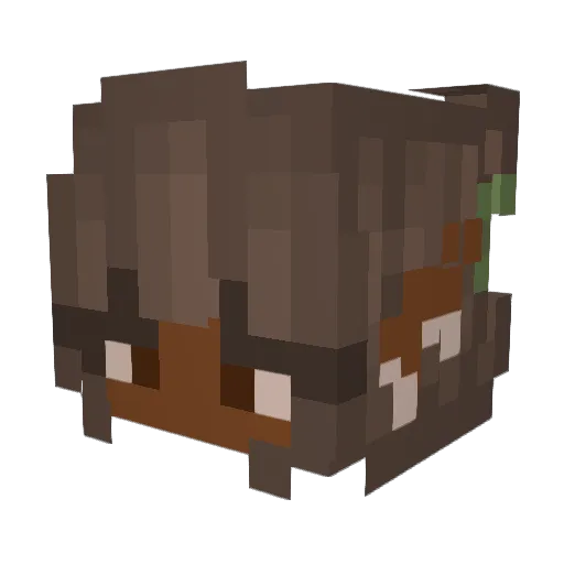 LeahTheArtist Minecraft avatar head, 3D render