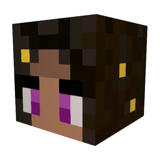 LeahTheFinisher Minecraft avatar head, 3D render
