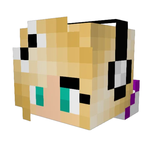 Leah_Swag123 Minecraft avatar head, 3D render