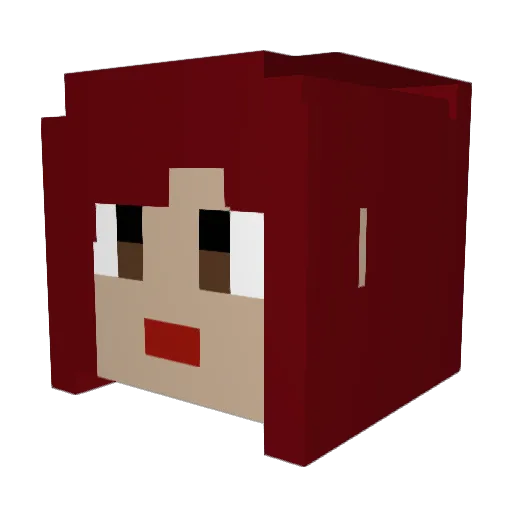 Leahland Minecraft avatar head, 3D render