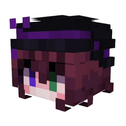 Leahnaya Minecraft avatar head, 3D render