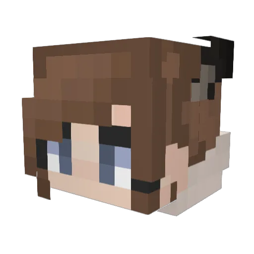 Leahzulla Minecraft avatar head, 3D render