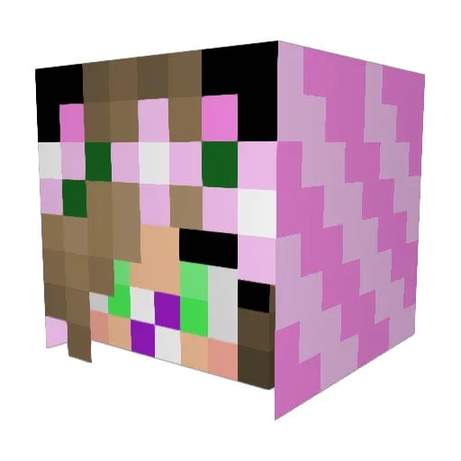 Leakguard Minecraft avatar head, 3D render