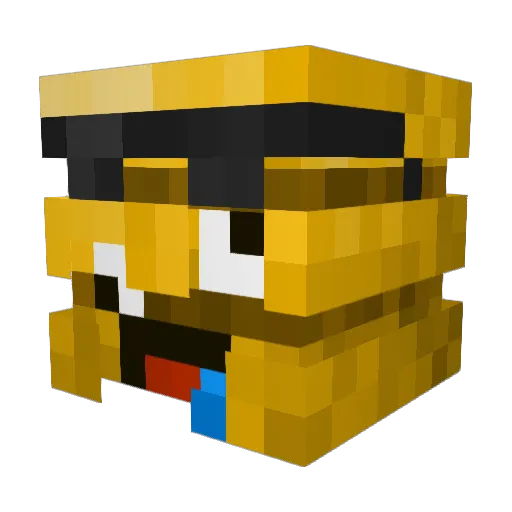 Leakon Minecraft avatar head, 3D render