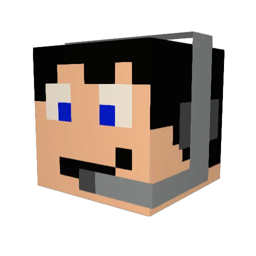 LeakyAnus Minecraft avatar head, 3D render