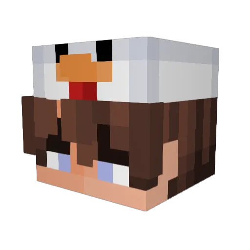 LeakySnorkel97 Minecraft avatar head, 3D render