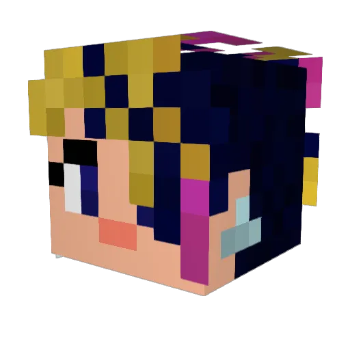 Lealuu91 Minecraft avatar head, 3D render