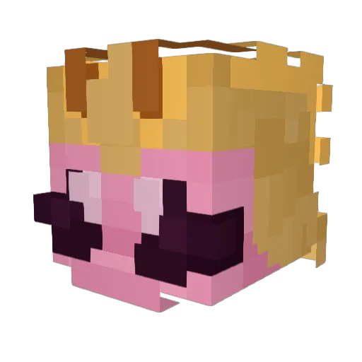 Leamhanpinkbug Minecraft avatar head, 3D render