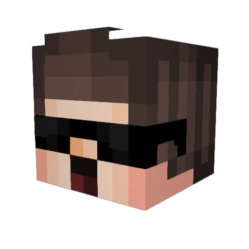 LeanBoy Minecraft avatar head, 3D render