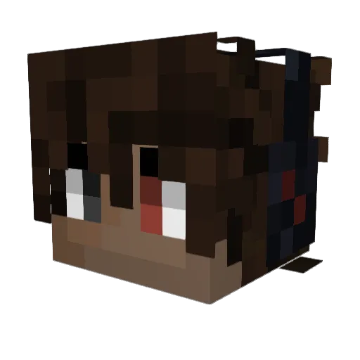 LeanderClone Minecraft avatar head, 3D render