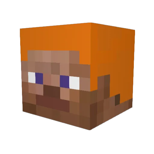 LeanderStip10 Minecraft avatar head, 3D render