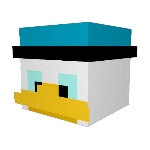 Leander_004 Minecraft avatar head, 3D render