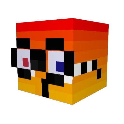 Leander_08 Minecraft avatar head, 3D render