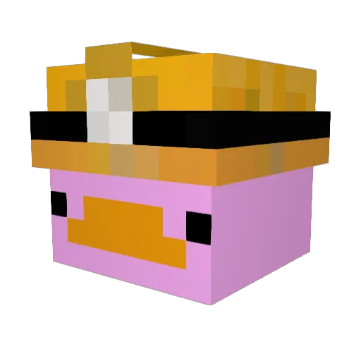 LeandroK2 Minecraft avatar head, 3D render