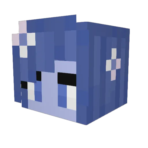 Leanira Minecraft avatar head, 3D render
