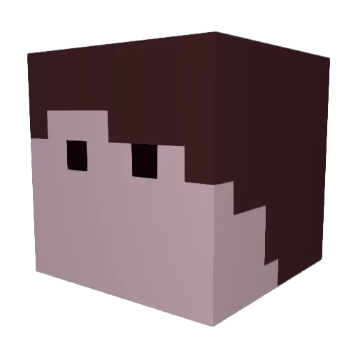 Leann16 Minecraft avatar head, 3D render