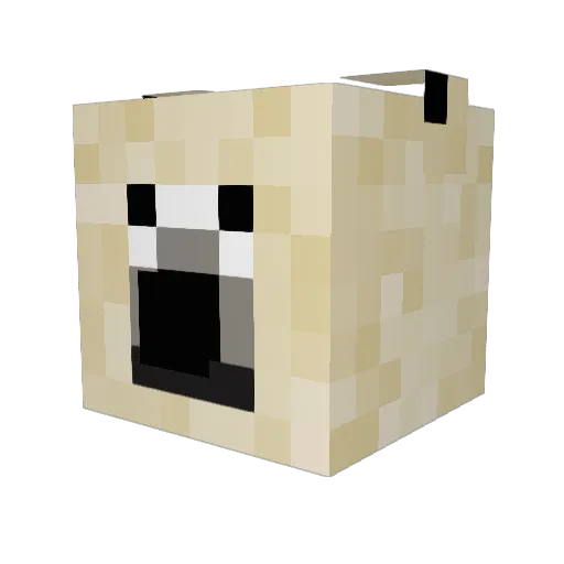 Leanna Minecraft avatar head, 3D render