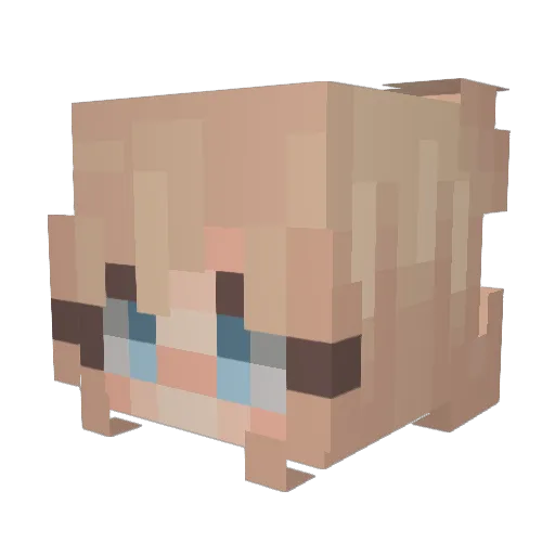 Leannemarie Minecraft avatar head, 3D render
