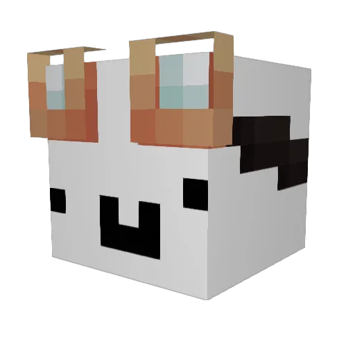 Leanpipi Minecraft avatar head, 3D render