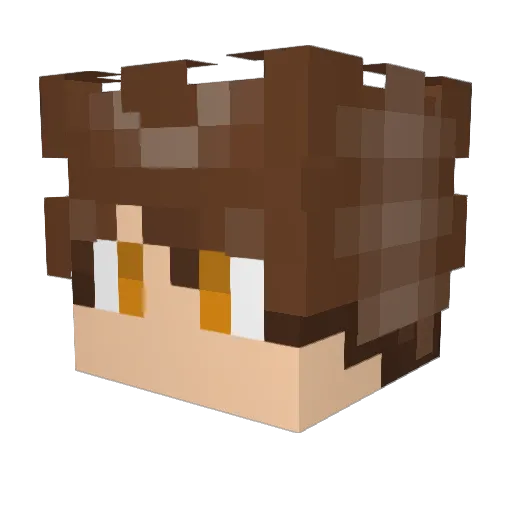 Leanprogame Minecraft avatar head, 3D render