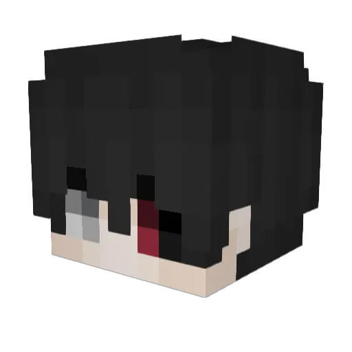 Leanux Minecraft avatar head, 3D render