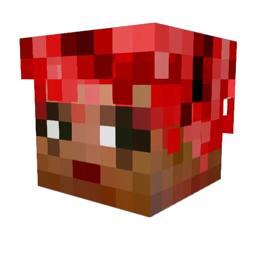 Leanyx Minecraft avatar head, 3D render