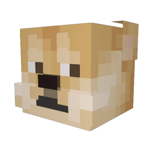 LeapingAxelottle Minecraft avatar head, 3D render