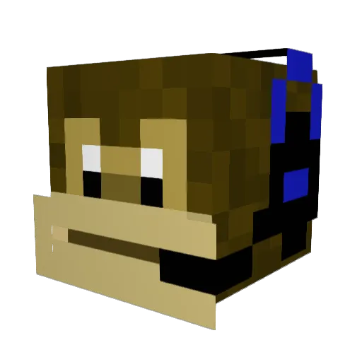 LeapingCorgi39 Minecraft avatar head, 3D render