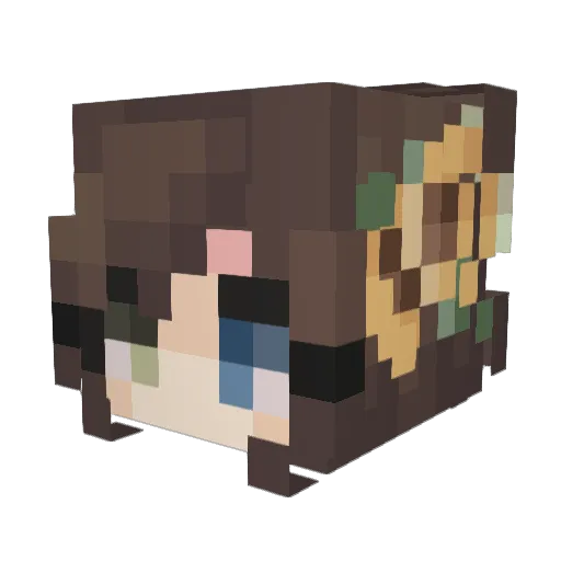 LeapingLiz420 Minecraft avatar head, 3D render