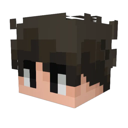 Leaqs Minecraft avatar head, 3D render
