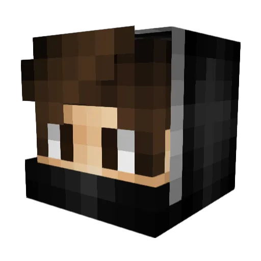 LearPro Minecraft avatar head, 3D render