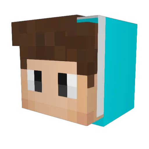 LeargeGaming Minecraft avatar head, 3D render