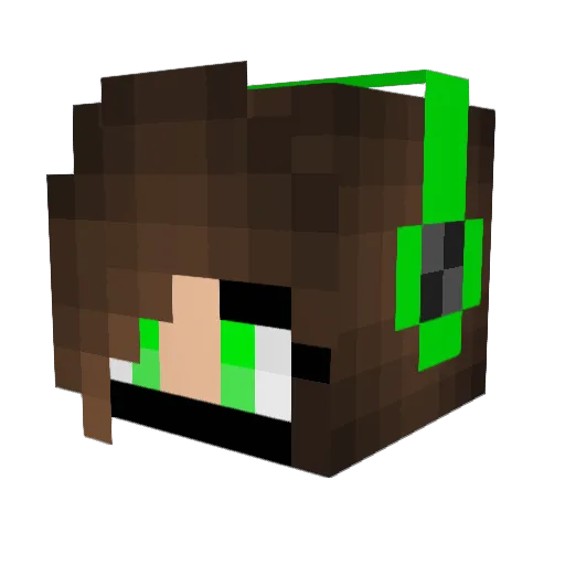Learn4FEAR Minecraft avatar head, 3D render