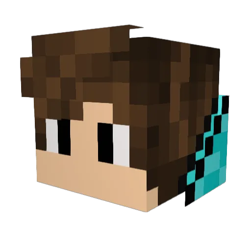 LearnerMC Minecraft avatar head, 3D render
