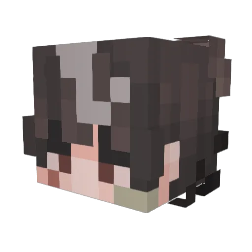 Learsishine Minecraft avatar head, 3D render