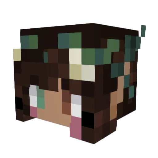 Learton Minecraft avatar head, 3D render