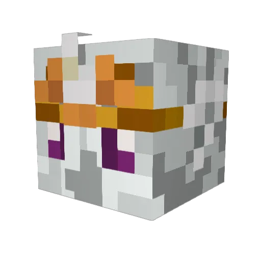 Leasara Minecraft avatar head, 3D render