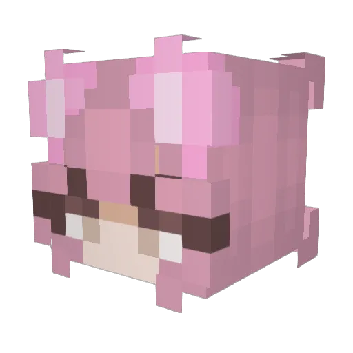 LeastHelpfulBun Minecraft avatar head, 3D render