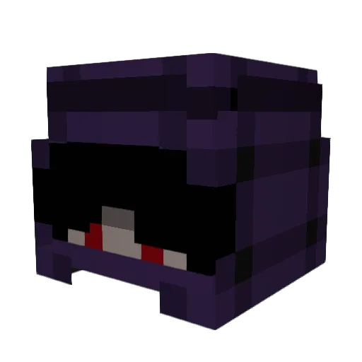 Leather Minecraft avatar head, 3D render